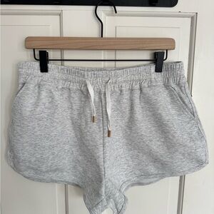 BUCKETLIST Light Gray Elastic Drawstring Athletic Shorts